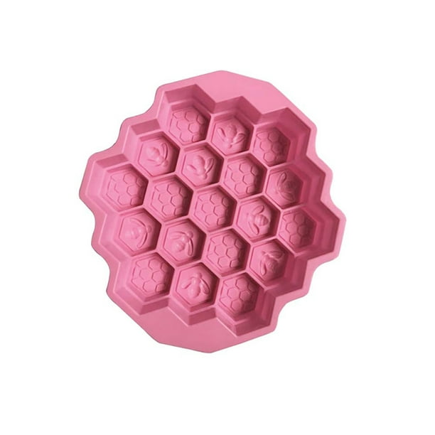 Mold Soap Cake Silicone Mould Honeycomb Chocolate Bee Bakeware 19Cell Candle 